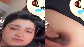 She Video Calling Showing Her Big Tits To Him All Aroused