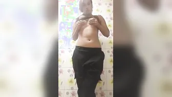 Lifting Her Bra Up Exposing Those Perfect Small Titties For Me