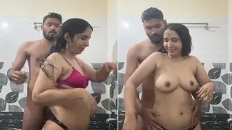Married Bhabhi Giving Wet Blowjob Under Shower Before Riding Him