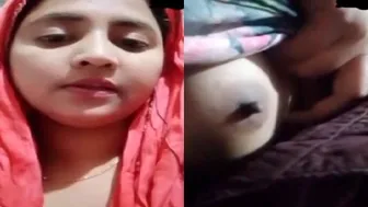 Bhabhi Teasing With Her Round Boobs And Hard Nipples For Hubby