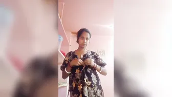 Married Bhabhi Stripping Nighty Making Private Nude Tape At Home