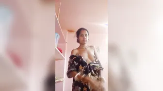Married Bhabhi Stripping Nighty Making Private Nude Tape At Home