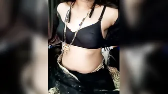Saree Wife Playing With Her Boobs And Wet Pussy On Camera
