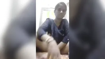 Young Married Bhabi Fingering Tight Shaved Pussy At Home