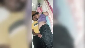 Local Guy Oiling Up Lonely Bhabi Before Fucking Her Good