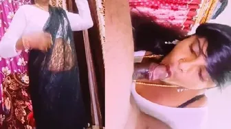 Telugu Bhabhi Deepthroating Her Ex Before Letting Him Inside Her