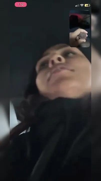 GF Flashing Her Massive Tits During Video Call Session