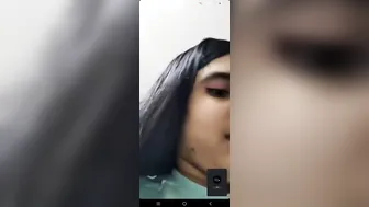 GF Teasing Lover On Call Flashing Her Massive Melons