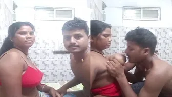 Married Wife Riding Hubby Hard Showing Off Her Massive Boobs