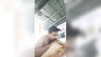 Busty Married Babe Enjoying Foreplay And Tit Sucking At Home