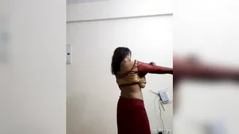 Nerdy GF Changing Clothes Flashing Huge Tits