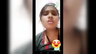 Chubby Gf Showing Off Her Big Melons Topless On Video Call