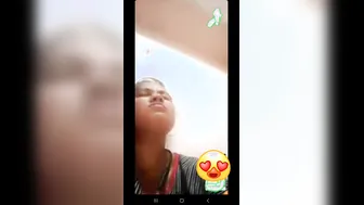 Chubby Gf Showing Off Her Big Melons Topless On Video Call