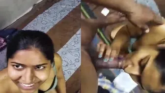 Busty GF Sucking Dick Pov Showing Huge Boobs