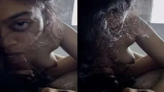 Busty Gf Sucking His Thick Cock Caught On Camera At Home