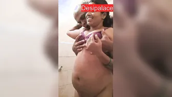 Pregnant Wife Showering Naked Before Getting Fucked Hard