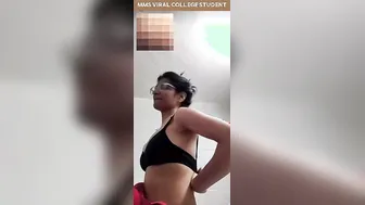 College Cutie Taking Off Her Bra Showing Perfect Boobs