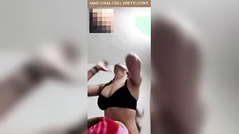 College Cutie Taking Off Her Bra Showing Perfect Boobs