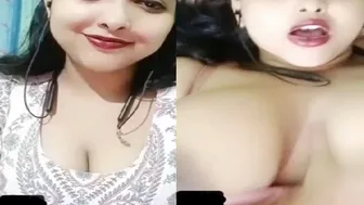 Busty Babe Fingering Herself Showing Off Huge Natural Tits