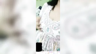 Busty Babe Fingering Herself Showing Off Huge Natural Tits