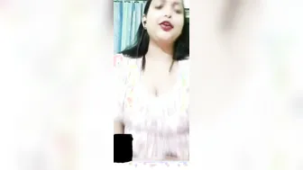 Busty Babe Fingering Herself Showing Off Huge Natural Tits