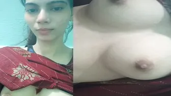 Shy GF Showing Her Virgin Tits For The First Time