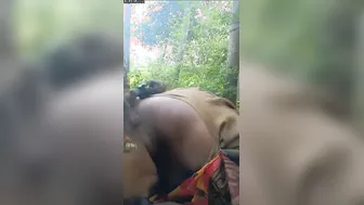 Village Slut On Her Knees Sucking Cock In The Woods