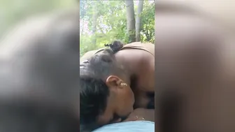 Village Slut On Her Knees Sucking Cock In The Woods