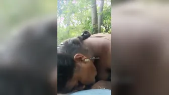 Village Slut On Her Knees Sucking Cock In The Woods