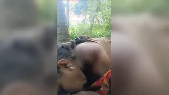 Village Slut On Her Knees Sucking Cock In The Woods