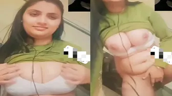 Busty GF Standing Nude While I Finger Her Pussy