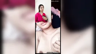 Office Girl Flashing Her Tits During Naughty Video Call