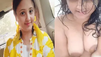 Virgin GF Showing Off Her Big Tits Naked Selfie