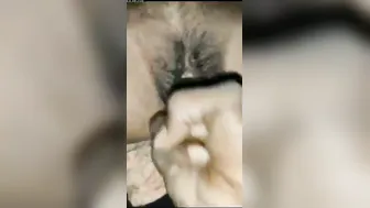 Husband Stretching Wife Tight Pussy With His Fingers