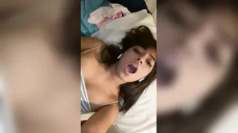 Horny GF Moaning Loud While Fingering Herself