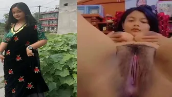 Village GF Showing Her Hairy Pussy On Camera