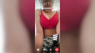 Tamil Girl Strips Red Bra Fingering Pussy During Video Call