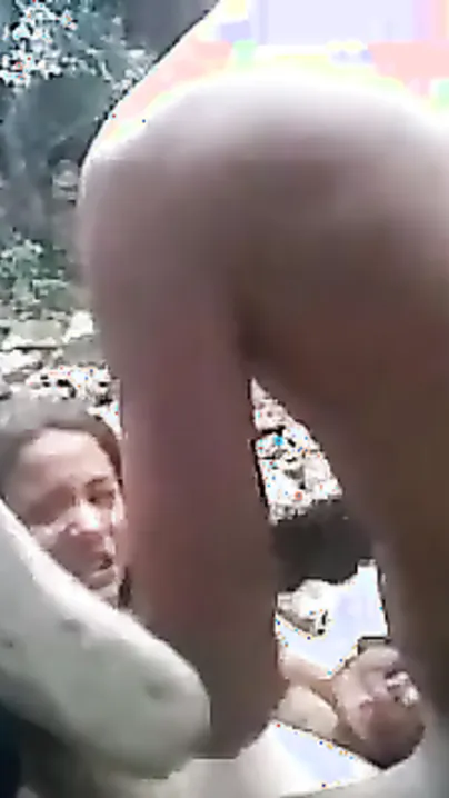 Indian girlfriend showing off her tits and saying hi