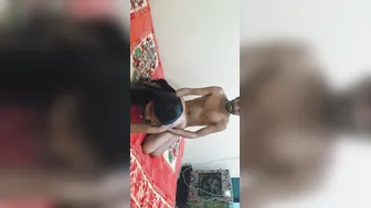 Hairy Pussy Wife Riding Husband Until Creampie Finish