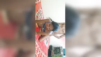 Hairy Pussy Wife Riding Husband Until Creampie Finish