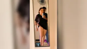 Wife Getting Her Tits Sucked In Front Of The Mirror