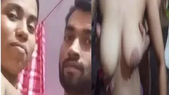 Husband Sucking Village Wife's Boobs In Homemade Mms