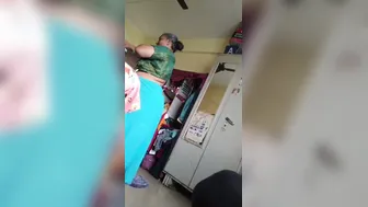 Granny Flashing Her Saggy Tits While Getting Dressed