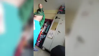 Granny Flashing Her Saggy Tits While Getting Dressed