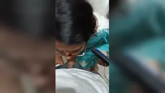 Horny Wife Sucking Her Pervert Husbands Thick Cock At Home