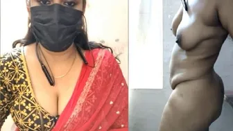 Wife Stripping Naked From Her Saree Showing Everything