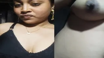 Village Wife Filming Her Hairy Pussy And Naked Tits
