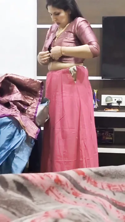 Pervert Husband Catching His Milf Wife Changing Clothes