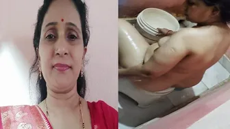 Horny Brother Catching His Wife Bathing And Fucking Her