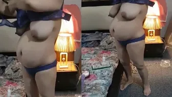 Wife Trying New Bras And Showing Me Her Huge Tits Now